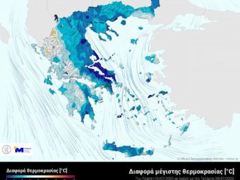 Πτώση της θερμοκρασίας και ισχυροί βοριάδες – Έως και 10°C η διαφορά στις μέγιστες