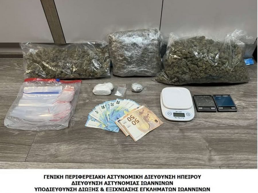 Συνελήφθη με χασίς και κοκαΐνη στα Ιωάννινα
