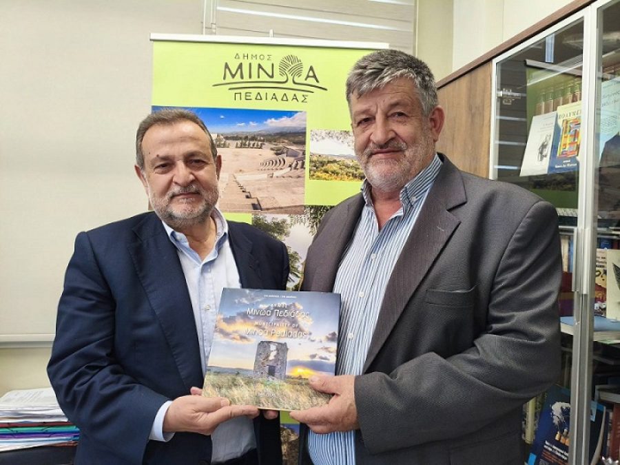 Συνάντηση του Δημάρχου Πωγωνίου Κωνσταντίνου Καψάλη με τον Δήμαρχο Μινώα Πεδιάδας Βασίλειο Κεγκέρογλου 