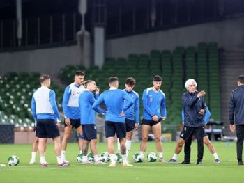 Η προπόνηση της Εθνικής στο Aviva Stadium