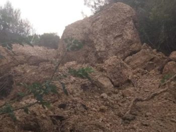 Διακοπή της κυκλοφορίας  σε επαρχιακή οδού του  Δήμου Ζηρού λόγω καταστροφών στο οδικό δίκτυο