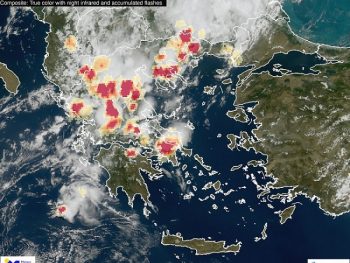 Βροχές και καταιγίδες με έντονη ηλεκτρική δραστηριότητα την Παρασκευή 12 Ιουνίου 2026