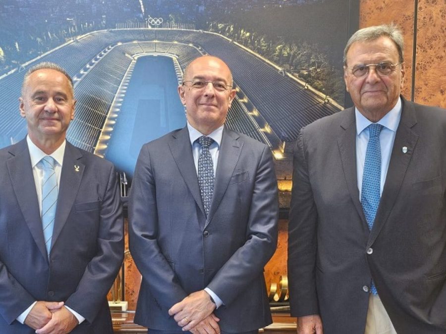 Συνάντηση του Ισίδωρου Κούβελου με τον Πρέσβη της Ιταλίας για την Ολυμπιακή Φλόγα 