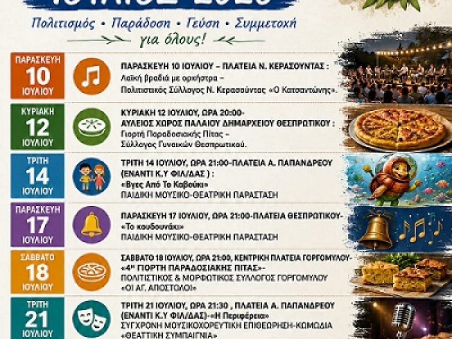Το Πολιτιστικό Καλοκαίρι του Δήμου Ζηρού